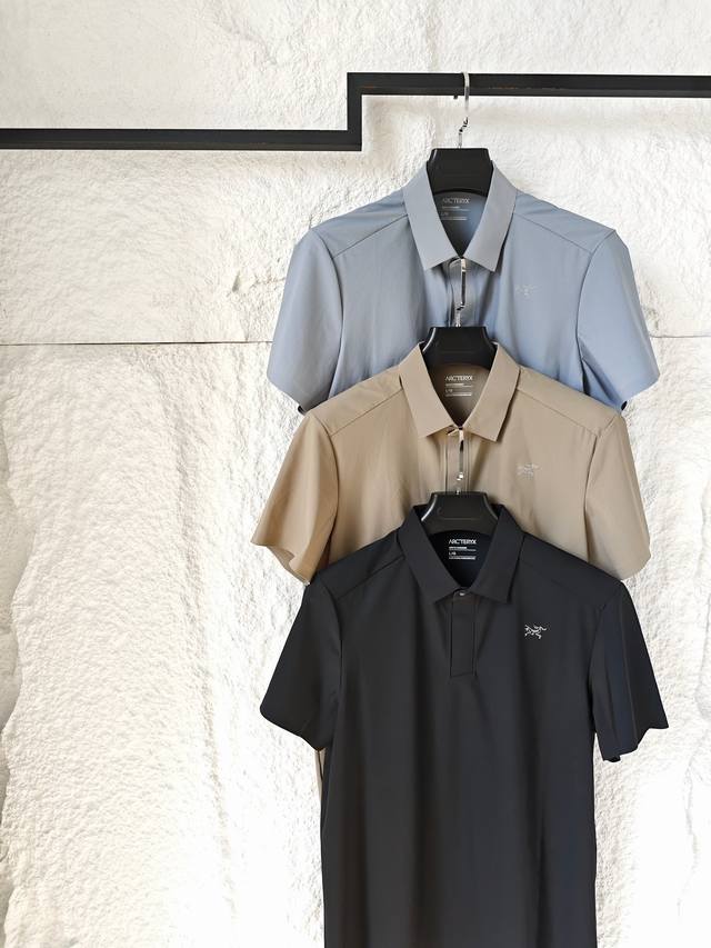 Arc Cormac Polo Shirt Ss Solid Color Logo Casual Short-Sleeve Polo Shirt Three-C