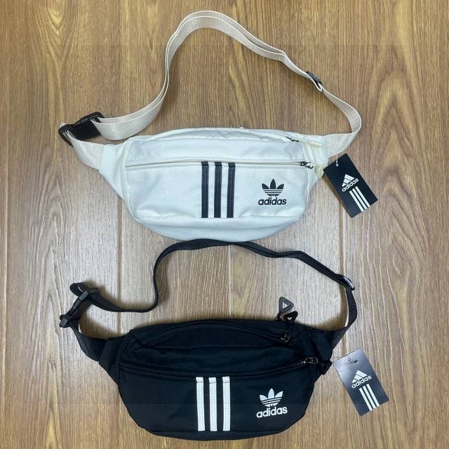 Adidas Three-Stripe Nylon Sports Casual Multi-Functional Waist Bag, Chest Bag, S