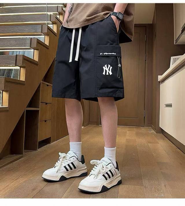 New Arrival Mlb Men's And Women's Couple Shorts With Drawstring, Casual And Rela