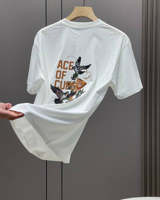 Fila Flower And Bird Series Summer New Arrival Relaxed Couple Short-Sleeve T-Shi