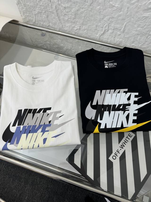 Nike Nk Colorful Reprint Hook Print Couple's Short-Sleeve T-Shirt - A Popular Hi