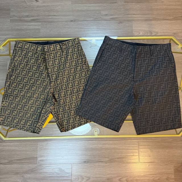 Counterfeit-Proof Version Fendi Ss25 Summer New Arrival Vintage Print Ff Shorts
