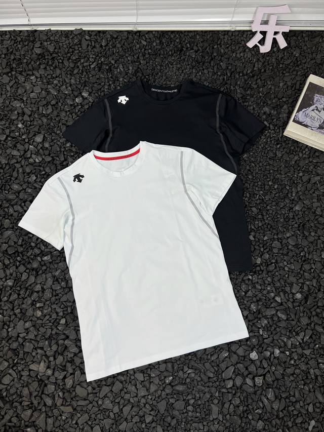Descente Loose-Fitting Casual Solid-Color Fashionable Versatile Printed Logo Cre