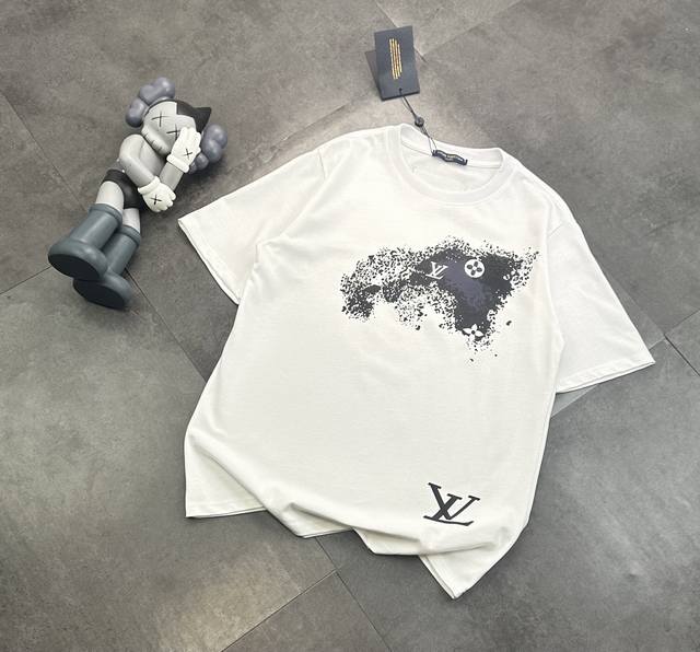 Streetwear Louis Vuitton Direct-Print Design Couple's Short-Sleeve T-Shirt! 240G