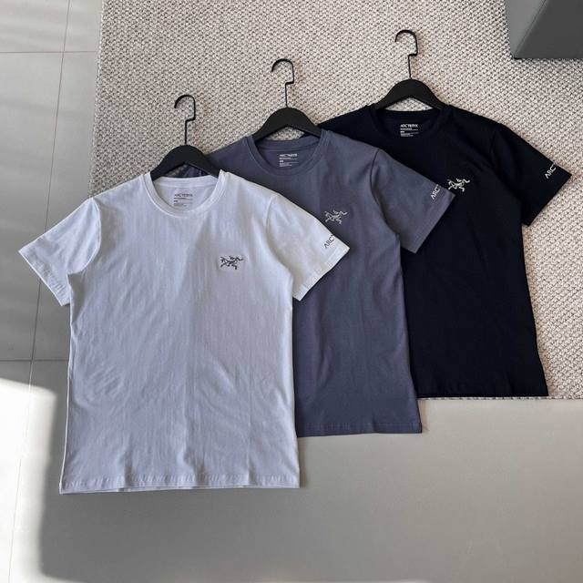 Flat Layout 2025Ss Arc,Teryx Arc'teryx Men's Round Neck Ice Ceramic Cotton Embro