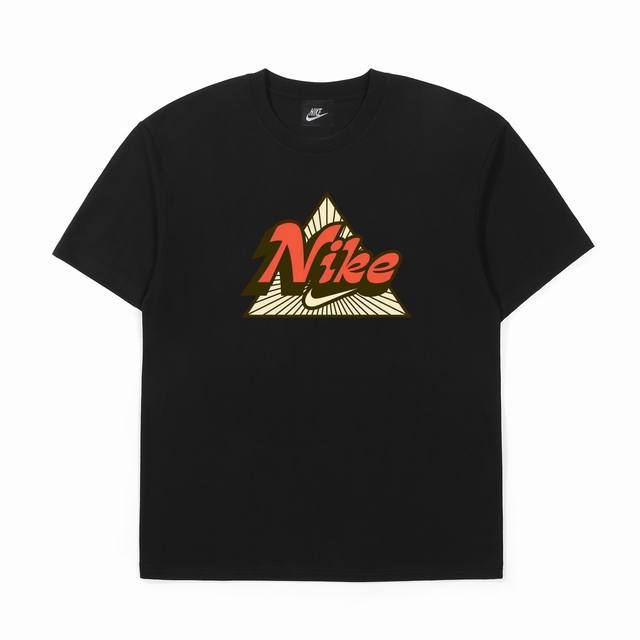 For Nike Nike Cartoon Triangle Print Cotton Short-Sleeve T-Shirt Custom Main Lab