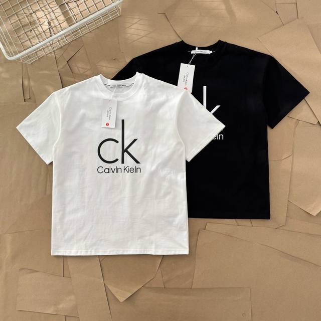 Calvin Klein Ck Summer Simple Letter Print Short-Sleeve T-Shirt 518 - Made From