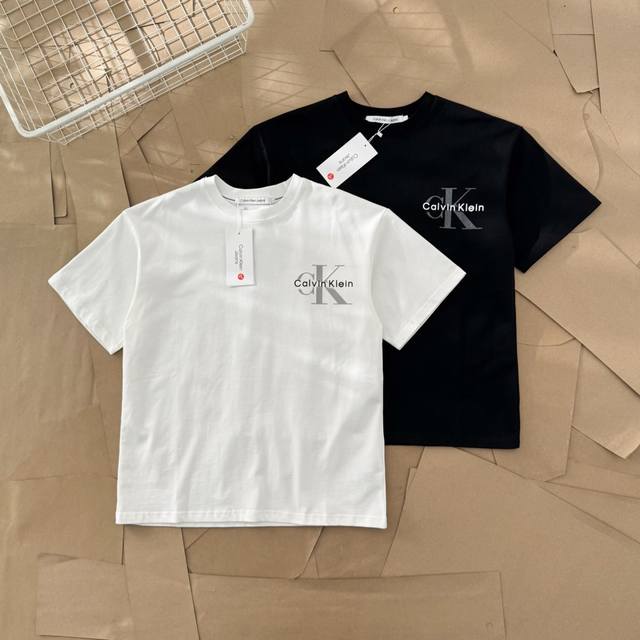 Calvin Klein Ck Summer Gray Letter Print Short-Sleeve T-Shirt 504 - Made From 28