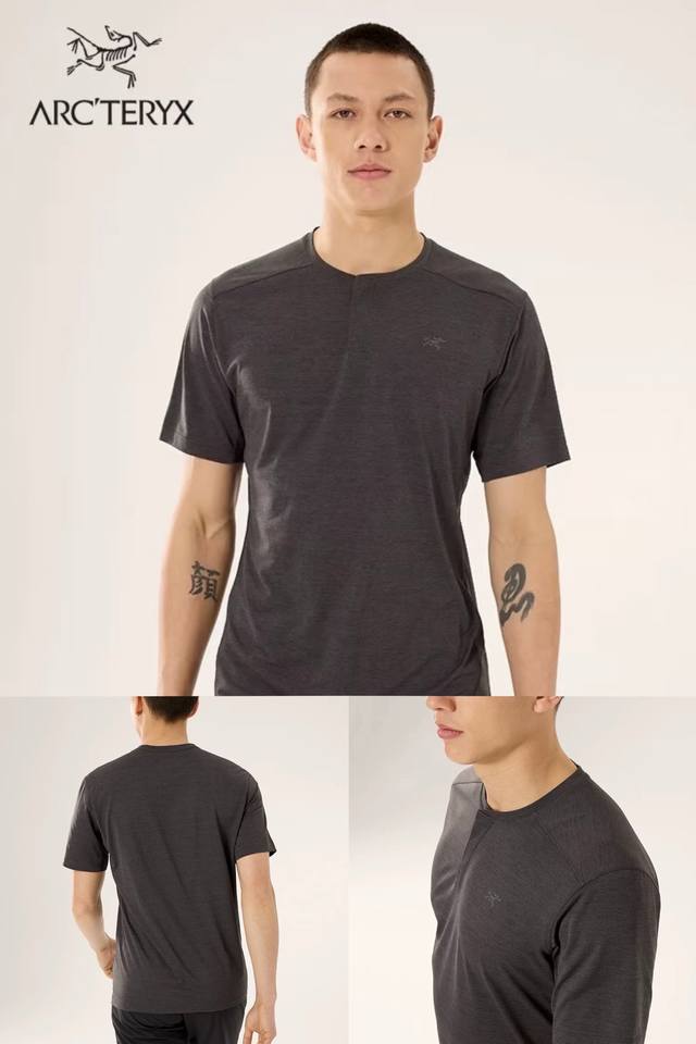 New Arrival Arc'teryx Quick-Dry T-Shirt Detail Image Arc'teryx Kadem Heather Thr