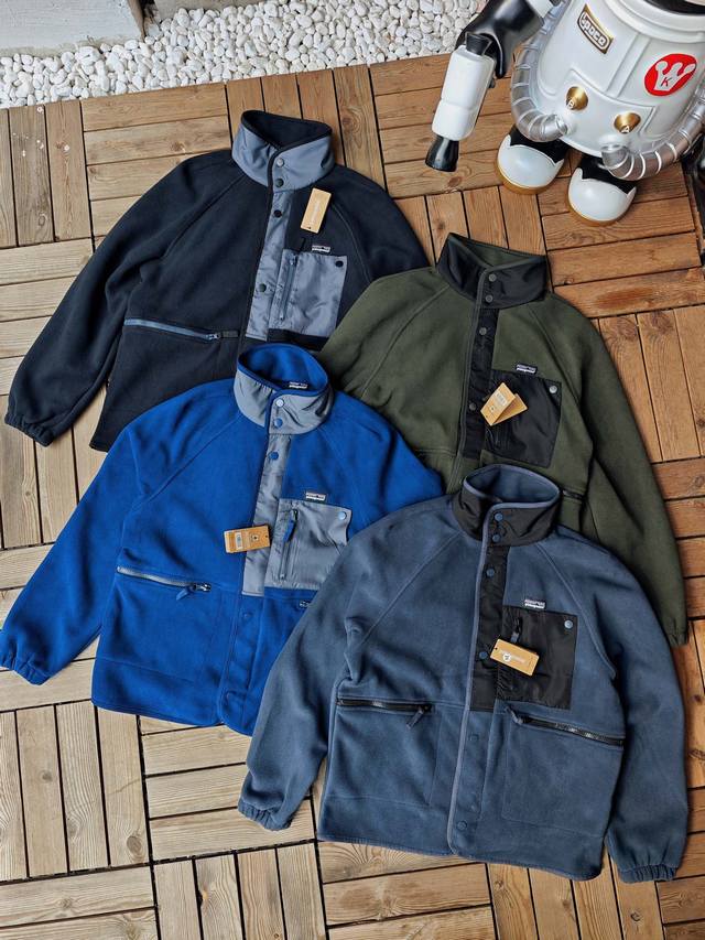 Patagonia Spring Outdoor Warm Stand-Up Collar Fleece Jacket. Custom-Made Premium