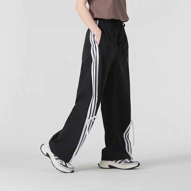 New Arrival: Adidas Women's Butterfly Bow Stripe Casual Straight Banana Twist Pa