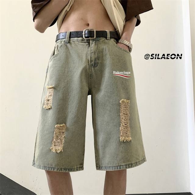 Paris Saint-Germain Ss25 New Arrival Retro American High-Street Distressed Washe