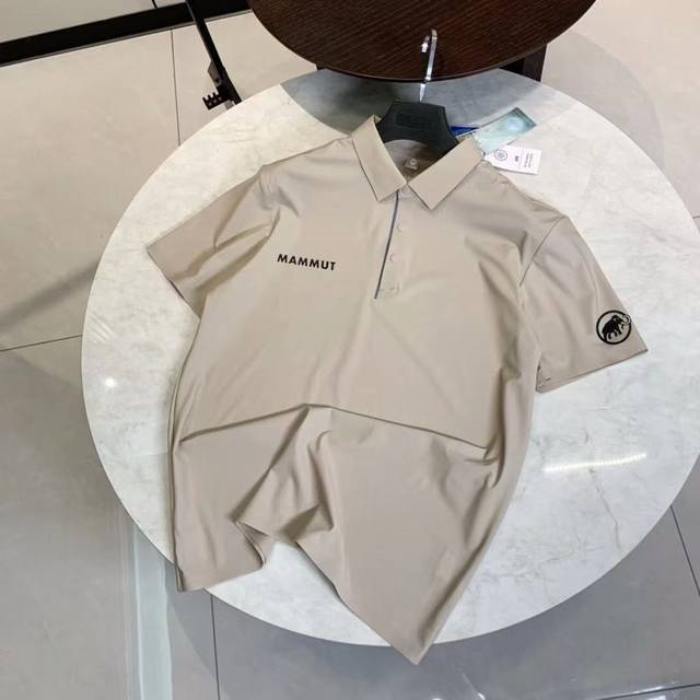 New Arrival Mammut Ice Silk Quick-Dry Polo Shirt Made From A Blend Of 76% Nylon