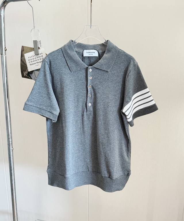 Price: Product Name: Thom Brown* Classic Four-Stripe Polo Knit Short-Sleeve Shir