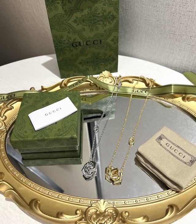 Gucci Bamboo Double G Necklace 520 Gift 2025 New Arrival At The Store Song Weilo