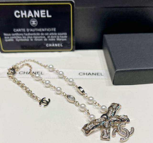 Chanel Openwork Bow Necklace, 520 Gift, 2025 Latest Model, Extremely Intricate!