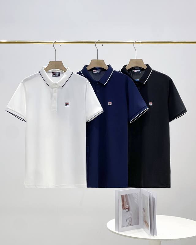 Top-Tier Version Fila Men's Short-Sleeve Polo Shirt 2025 Summer New Knit Casual