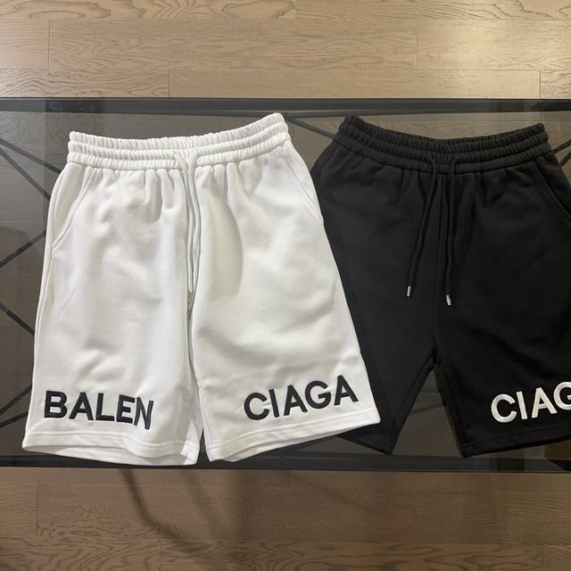 Balenciaga 2025 Spring/Summer New Letter Embroidered Logo Casual Shorts Five-Inc