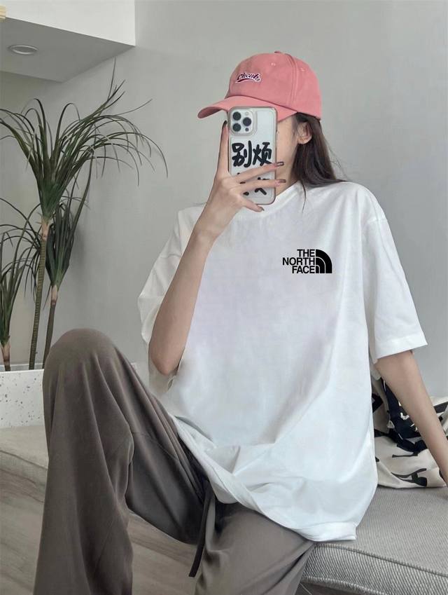 The North Face Sunset Cloud Layer Short-Sleeve T-Shirt Couple's Set Made From 23