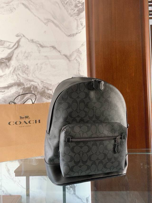 Coach Double-Layer Black Apricot Backpack Coach New Arrival! Classic Logo Charte
