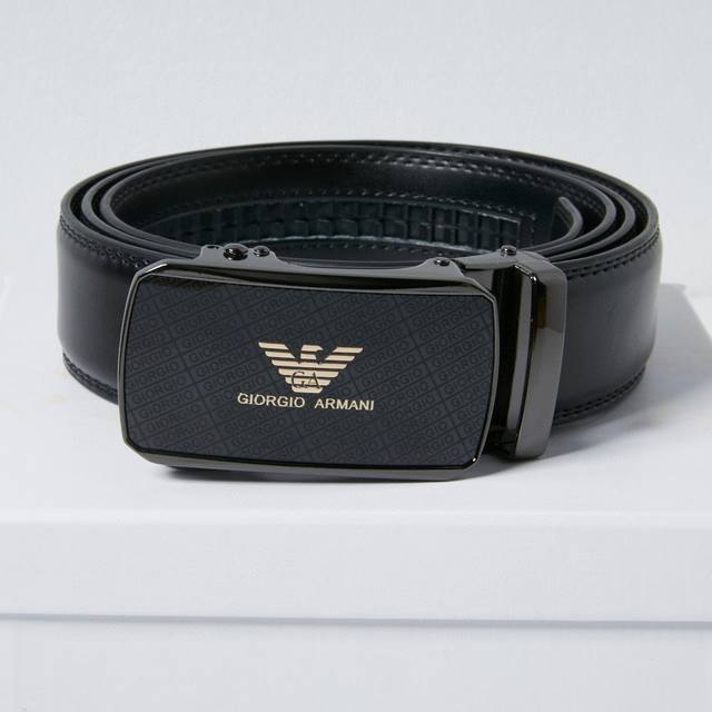 Armani Armani Belt With Mirror-Finish Buckle. This Belt Is Absolutely Stunning.