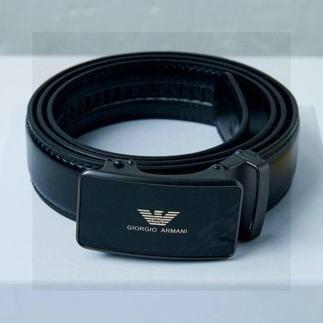 Latest Armani Armani Belt With Mirror-Finish Buckle. This Belt Is Absolutely Stu