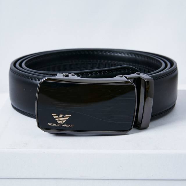 Armani Belt With Mirrored Buckle, Truly Stunning. This Belt Is A Must-Have. Arma