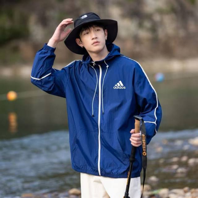 Available Adidas 2025 New Sunscreen Shirt Skin-Friendly Jacket Couple's Men's An