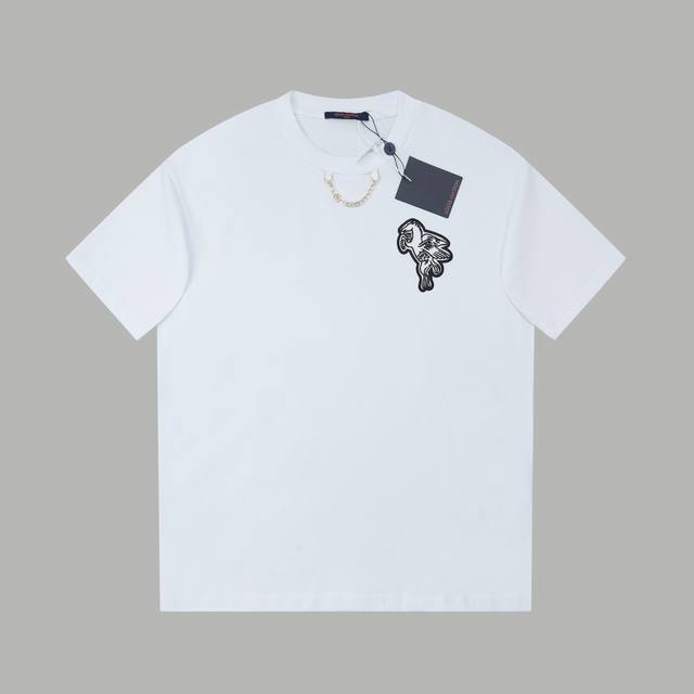 High-Quality Louis Vuitton 24Fw American Pegasus Embroidered Chain Short-Sleeve