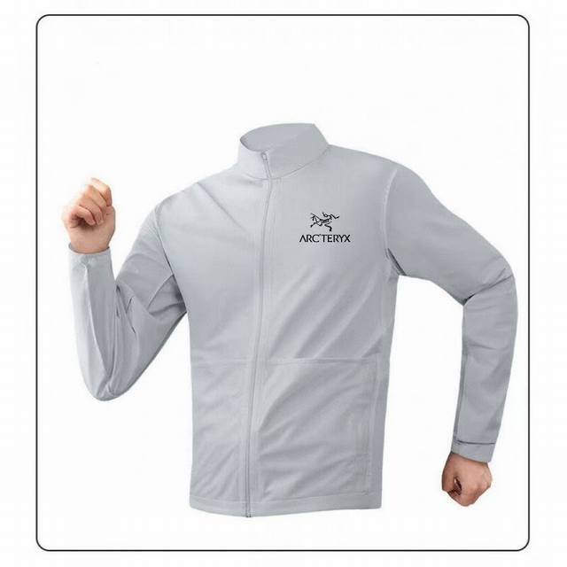 For Arc'teryx Summer Full Heat-Sealed Windproof Outdoor Stand-Up Collar Jacket A
