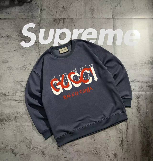 New Arrival Gucci Spring Round Neck Sweatshirt. Made From Healthy 300G Fabric, T