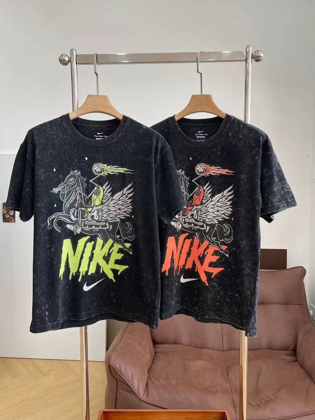 Nike 25Ss Men's Retro Washed Pegasus Print Short-Sleeve Shirt, Product Code: Hf6