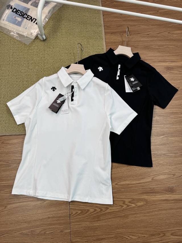2025 Descente Women's Trsining Series Short-Sleeve Polo Shirt. High-Standard Pro
