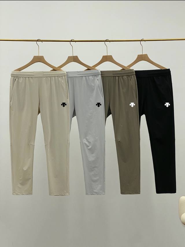 Descente 2025 Summer New Men's Casual Ice Silk Quick-Dry Long Pants. It Uses A U