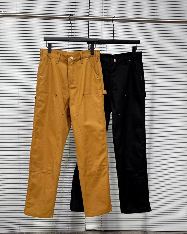 Carhartt Wip B136 Ss23 Double Knee Solid Color Metal Rivet Washed Workwear Strai