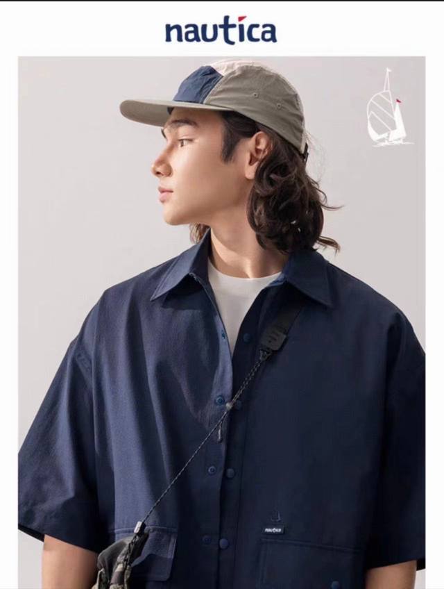 Go Out Co-Produced Nautica White Sail Ss25 Japanese-Style Unisex Fashionable Cas