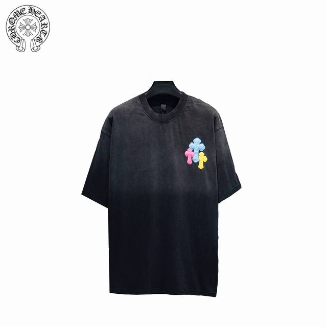 Chrome Hearts 25Ss Foam Multi-Label Vintage-Style Short-Sleeve T-Shirt Made From