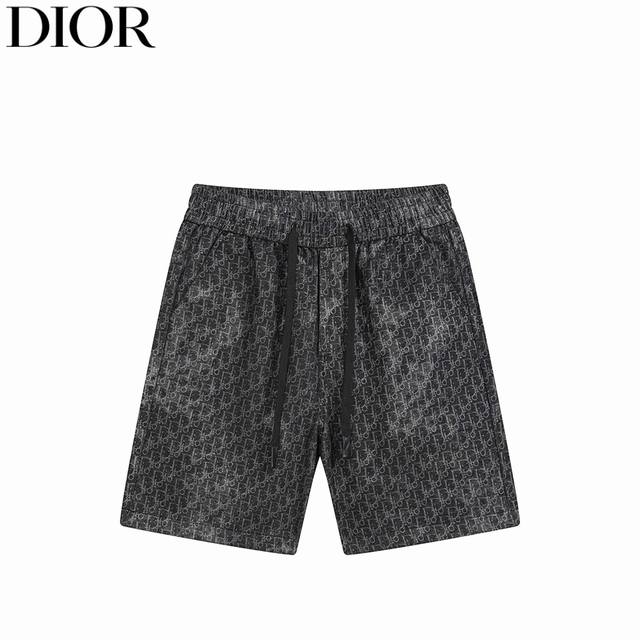 Dior 25Ss Full-Print Irregular Silver-Embossed Woven Shorts 2025 Dior Latest Mod
