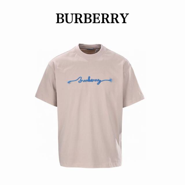 Burberry Bbr Rope Embroidered Short-Sleeve T-Shirt Original Version Purchased Fo