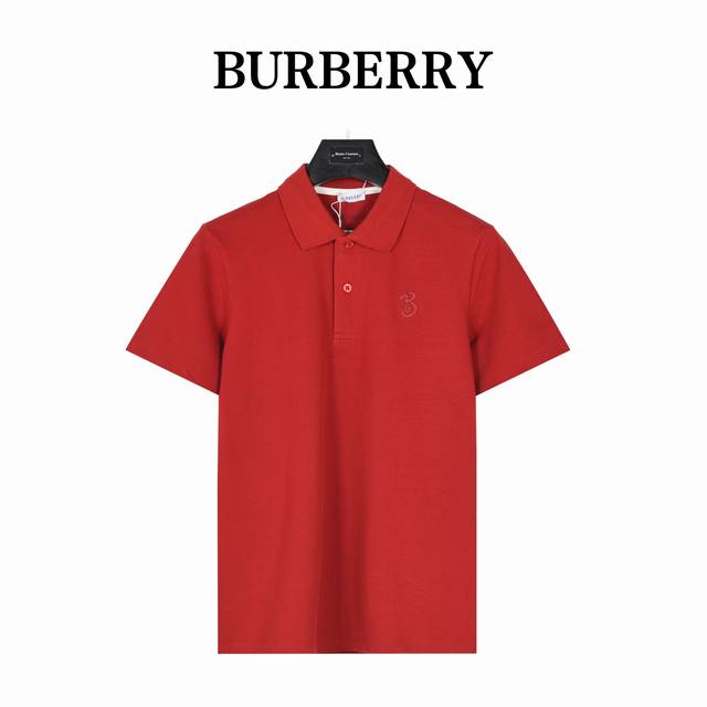 Burberry 25S Snake-Shaped Letter B Short-Sleeve Polo Shirt Made From Cotton Mesh