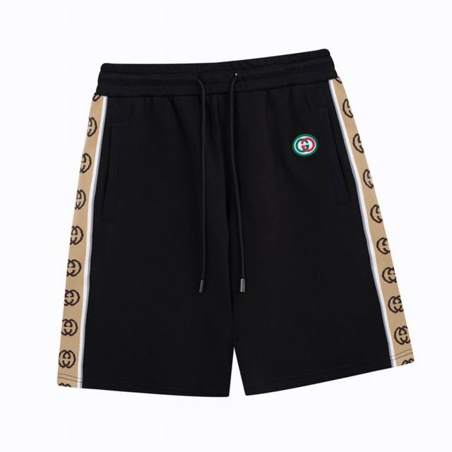 Gucci Summer New Arrival Side Letter Woven Strap Reflective Strip Casual Shorts