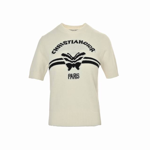 Dior Cd Butterfly Knit Sweater Short Sleeve This Knit Sweater Is Elegant And Fas