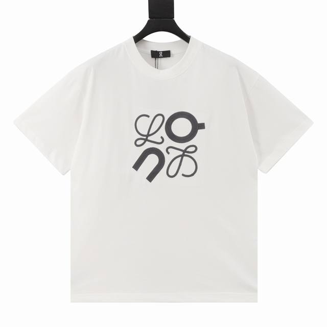 Loewe & On 25Ss Collaboration Logo Embroidered Short-Sleeve T-Shirt, Made From T