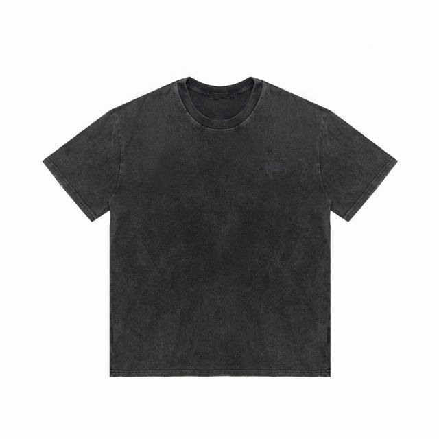 High-End Chrome Hearts Gradient Rhinestone Sanskrit Wash-Distressed Short-Sleeve