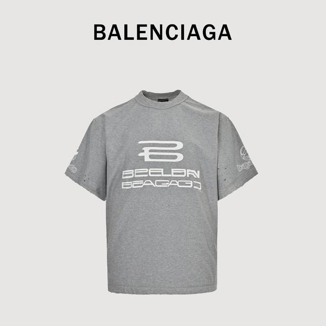 Balenciaga Paris Ai Font Reversible Short-Sleeve T-Shirt Made From 24-Count Sing