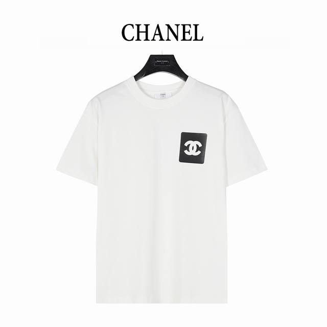Chanel 25Ss Pressed Logo Cutout Short-Sleeve T-Shirt Crafted From 280Gsm Double-