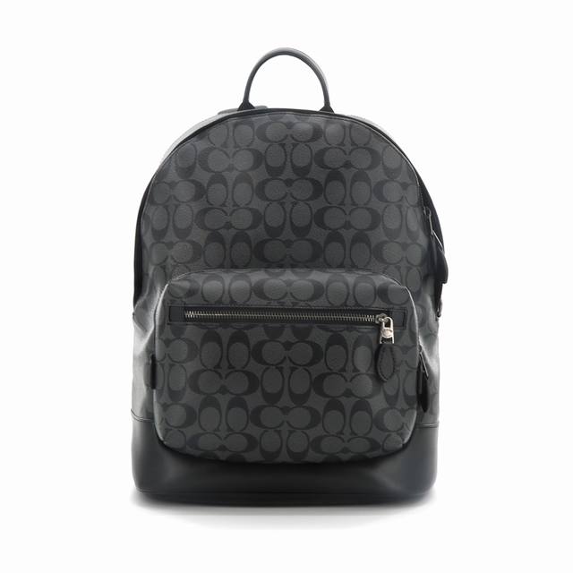 Coach Classic Printed Zipper Backpack, Large Size, Must-Have For Trendy Men, New