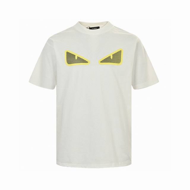 Fendi Summer New Arrival Small Monster Eye Print Round Neck Short-Sleeve T-Shirt