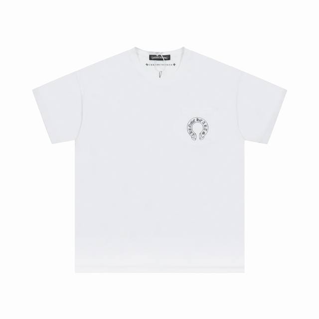 High-End Chrome Hearts Graffiti Sanskrit Print Short-Sleeve Shirt! Chest Pocket,