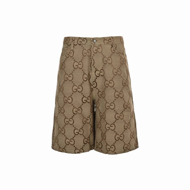 Gucci Full-Print Vintage Jacquard Straight-Leg Shorts Luxury Lifestyle Essential